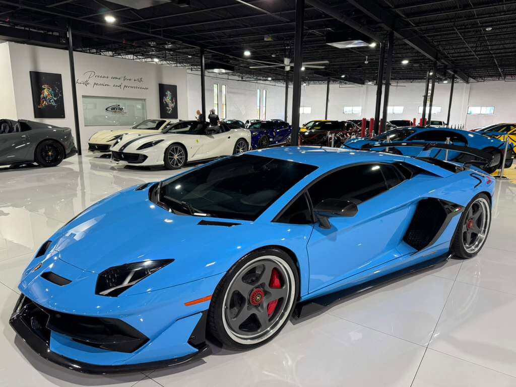 2019 Lamborghini Aventador SVJ Blu Cepheus paint, Ad Personam interior, Sensonum audio, HRE wheels, carbon galore AND MORE!! Fort Lauderdale FL