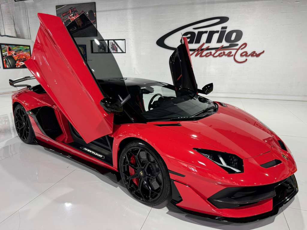 2019 Lamborghini Aventador SVJ Rosso Foco paint,factory two-tone,Ad Personam interior,Sensonum audio,carbon galore AND MORE!! Fort Lauderdale FL