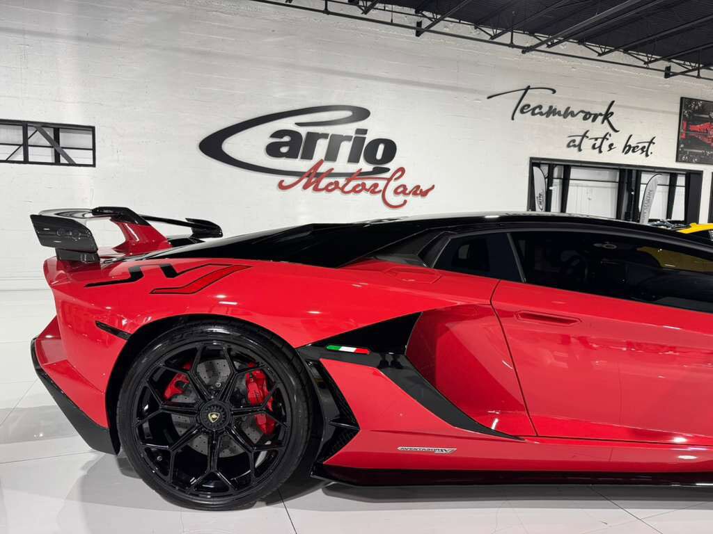 2019 Lamborghini Aventador SVJ Rosso Foco paint,factory two-tone,Ad Personam interior,Sensonum audio,carbon galore AND MORE!! Fort Lauderdale FL