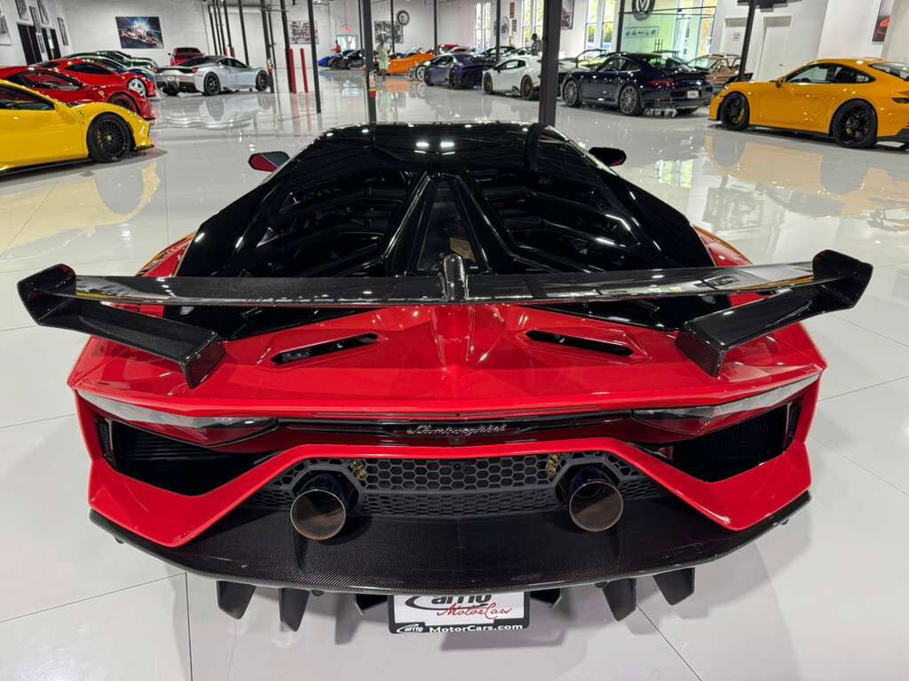2019 Lamborghini Aventador SVJ Rosso Foco paint,factory two-tone,Ad Personam interior,Sensonum audio,carbon galore AND MORE!! Fort Lauderdale FL