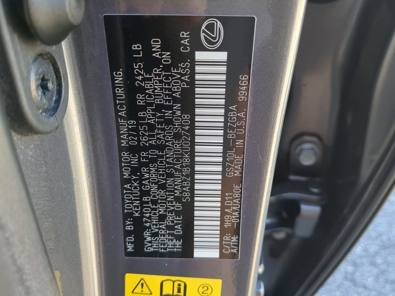 2019 Lexus ES 350 Luxury Winder GA