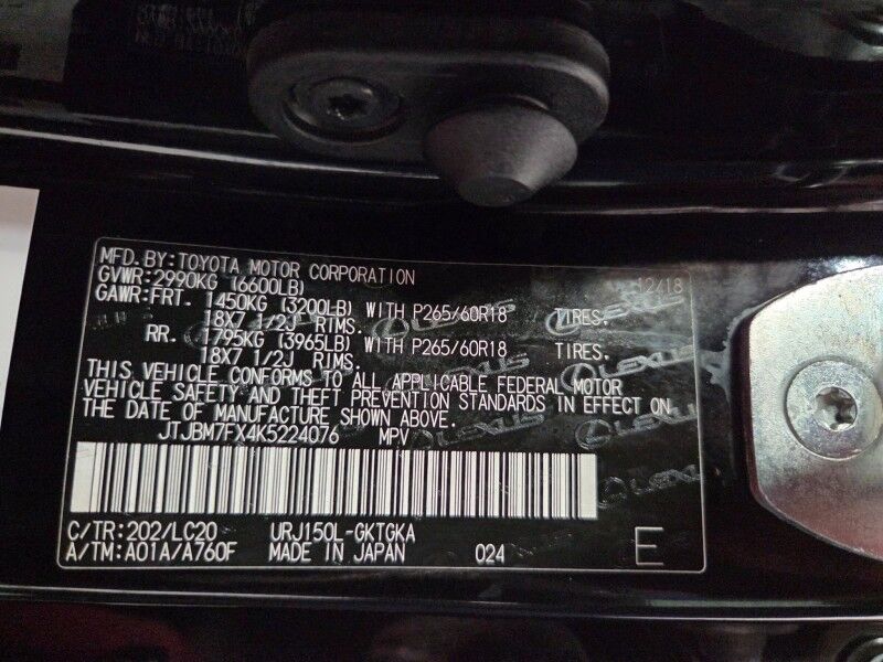 2019 Lexus GX 460 4WD 4.6L V8 GPS Nav Camera Sunroof 3rd Row Seats FREE WARRANTY Arlington TX
