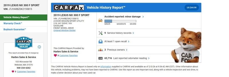 2019 Lexus NX 300 - FLORIDA VEHICLE - LOW MILES Whitinsville MA