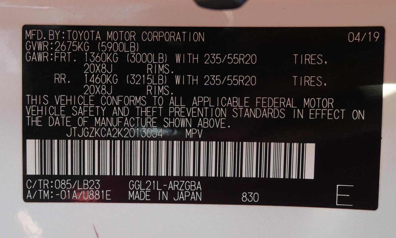 2019 Lexus RX 350L Luxury San Juan TX