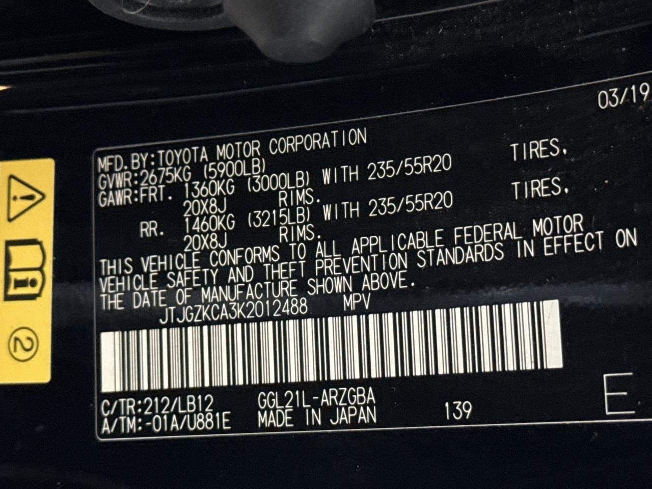 2019 Lexus RX 350L Premium San Antonio TX