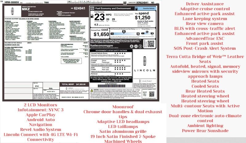 2019 Lincoln MKZ Reserve II AWD Arlington VA