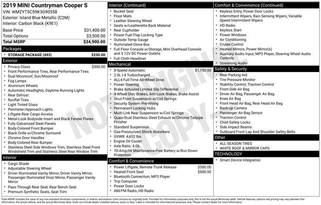 2019 MINI Cooper S Countryman Classic Raleigh NC