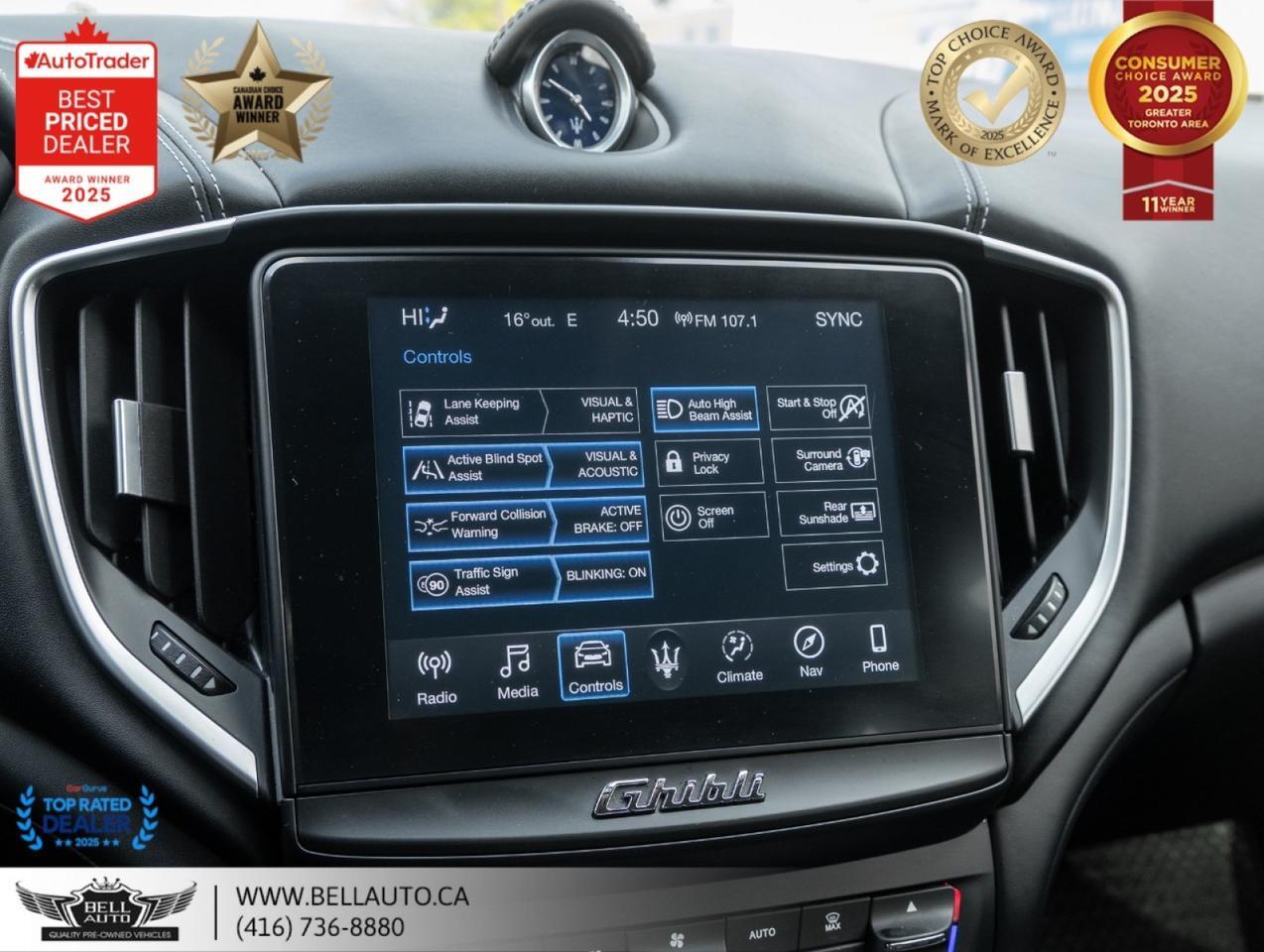 2019 Maserati Ghibli S Q4 | GRANLUSSO | NAVI | 360CAM | HARMAN | SUNROOF | NOACCIDENT Toronto ON