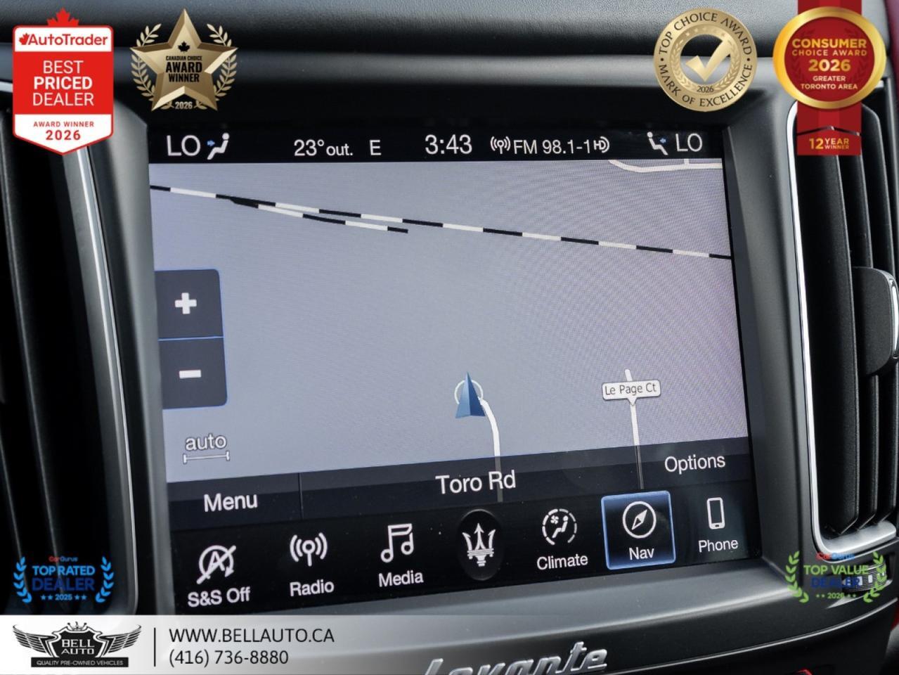 2019 Maserati Levante GranLusso | NAVI | 360CAM | PANO | REDLTHR | HARMAN | NOACCIDENT Toronto ON