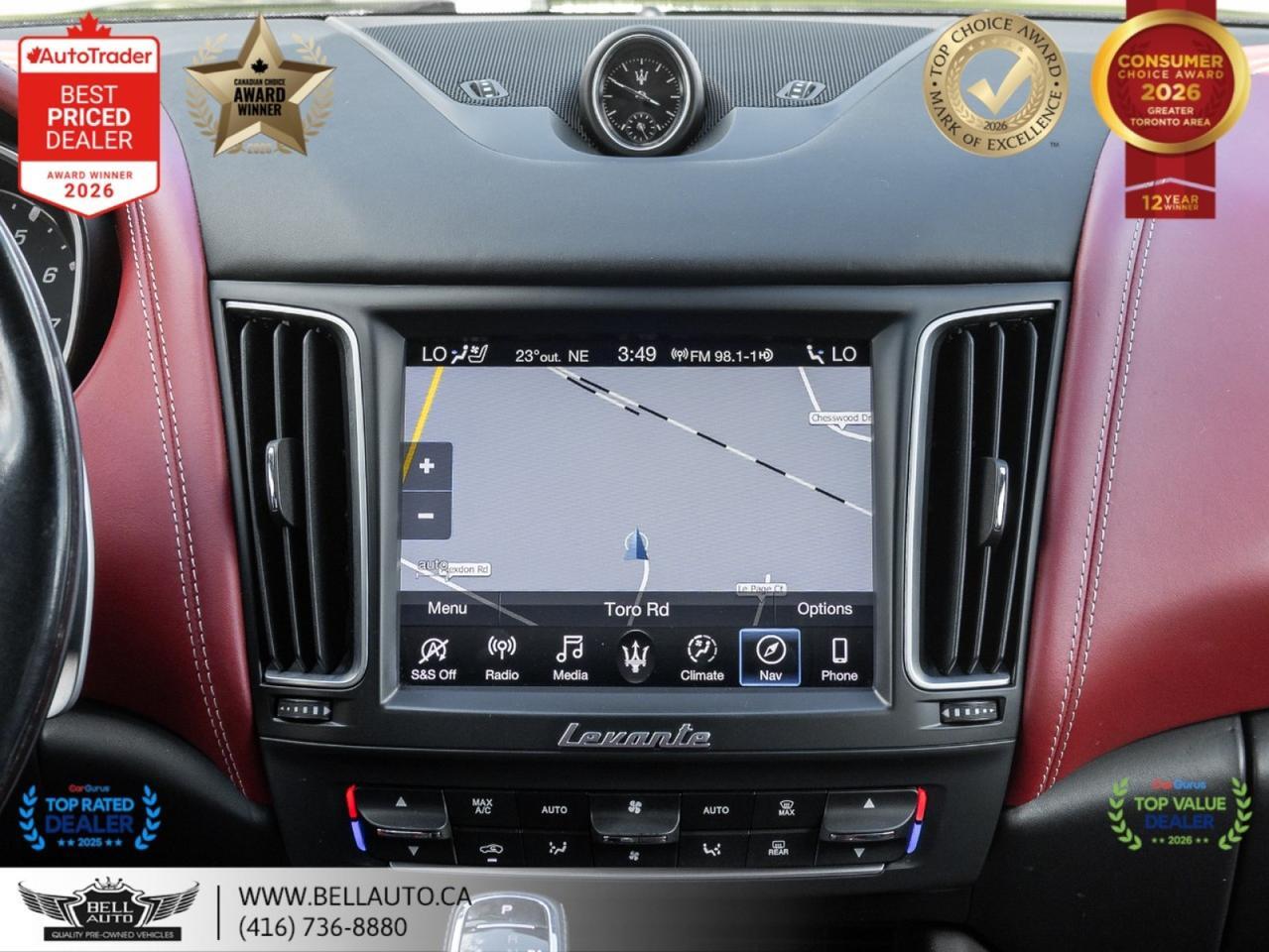2019 Maserati Levante GranLusso | NAVI | 360CAM | PANO | REDLTHR | HARMAN | NOACCIDENT Toronto ON