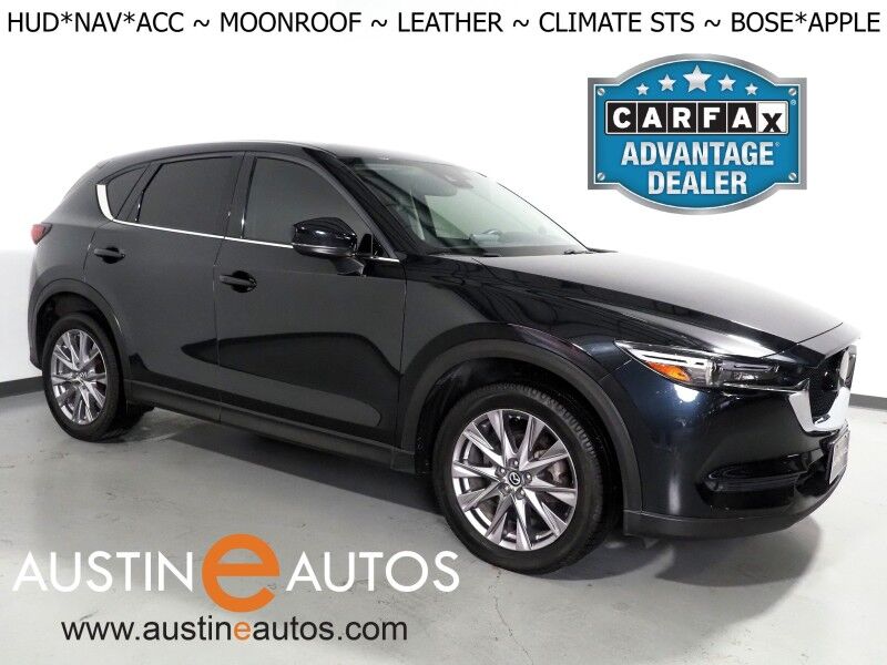 2019 Mazda CX-5 Grand Touring AWD *GT PREMIUM PKG, HEADS-UP DISPLAY, NAVIGATION, ADAPTIVE CRUISE, SAFETY ALERTS, BACKUP-CAMERA, MOONROOF, LEATHER, CLIMATE SEATS, HEATED STEERING, POWER LIFTGATE, BOSE, ANDROID & APPLE