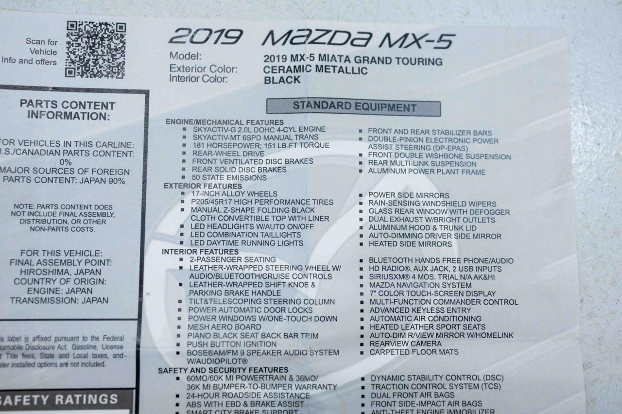 2019 Mazda MX-5 Miata Grand Touring Marietta GA