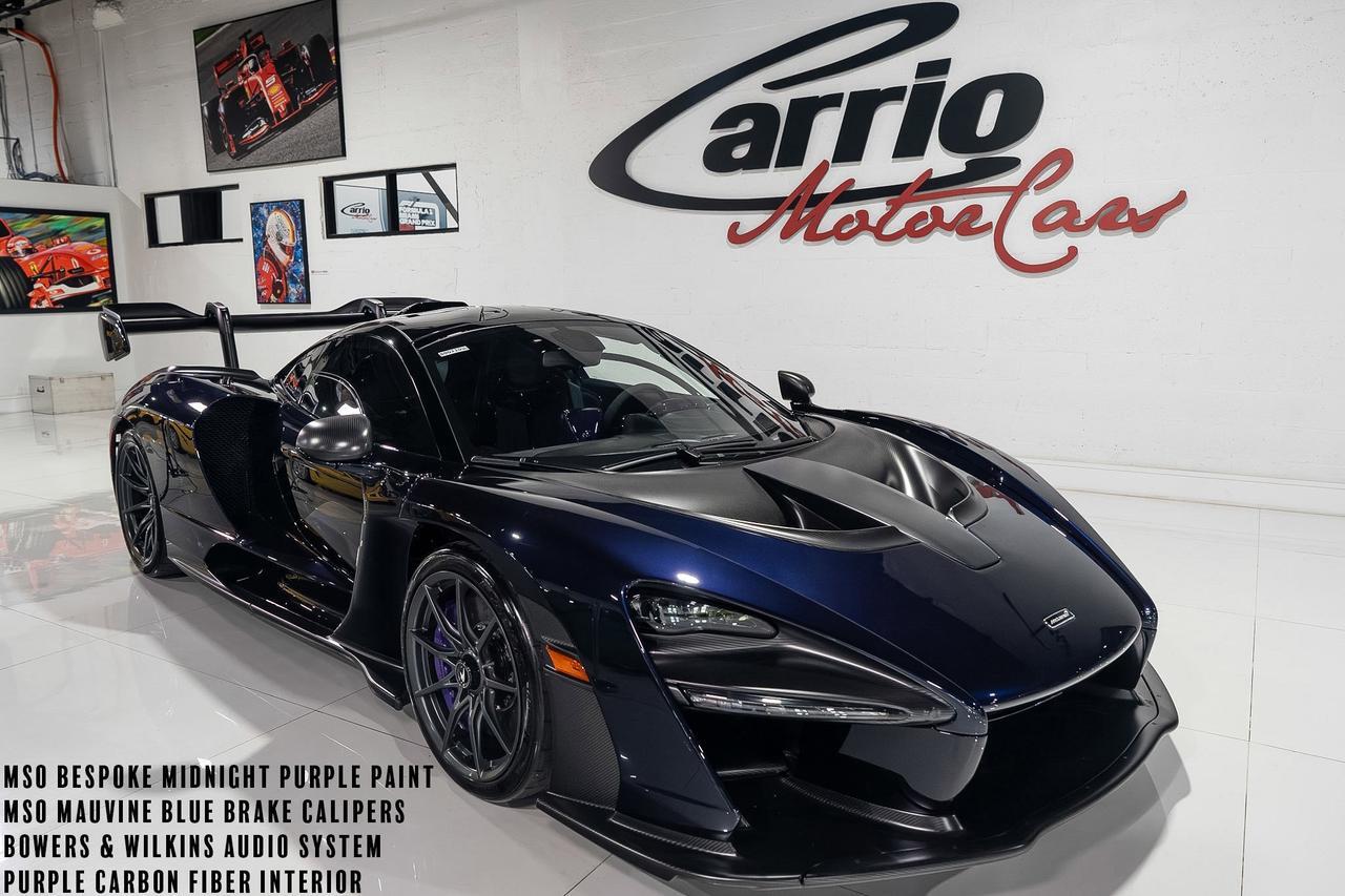 2019 McLaren Senna MSO Bespoke Midnight Purple paint, Bowers & Wilkins audio system, purple carbon interior AND MORE!!