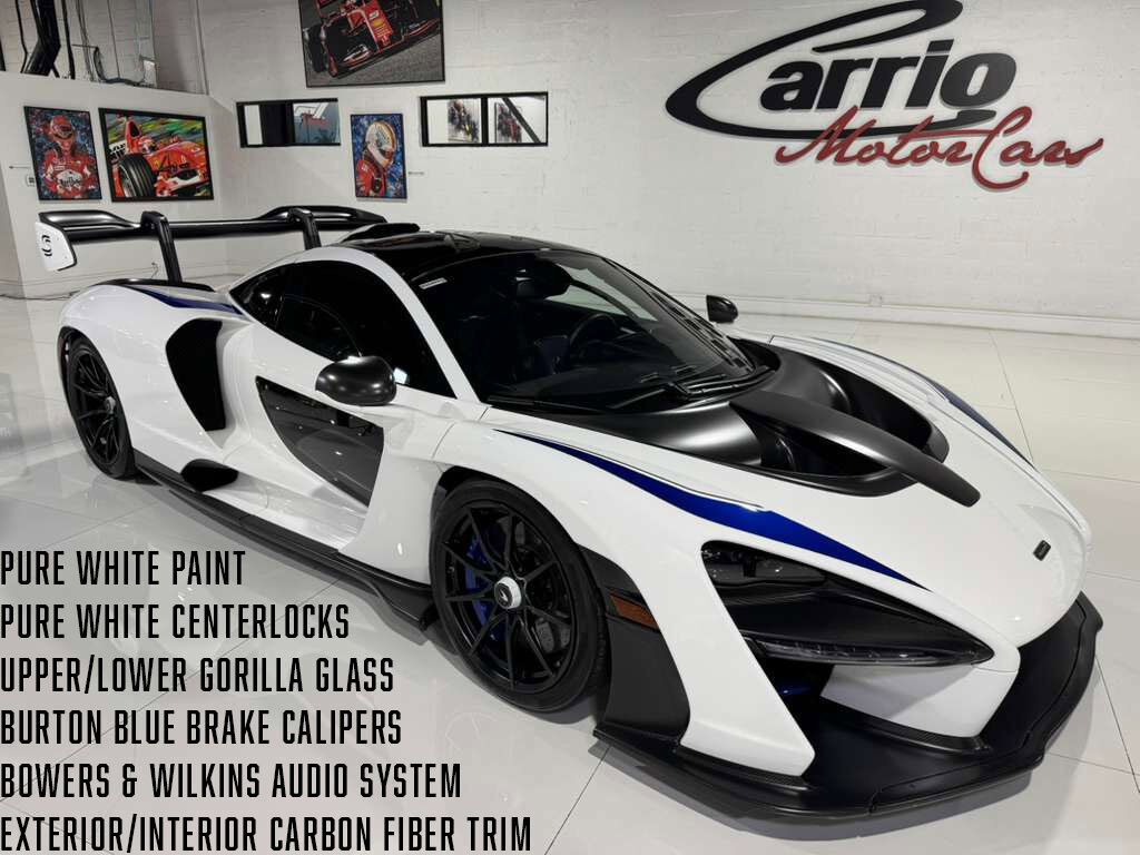 2019 McLaren Senna Pure White paint, Pure White centerlocks, Burton Blue calipers, B&W audio, carbon galore AND MORE!!! Fort Lauderdale FL