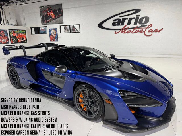 2019 McLaren Senna signed by BRUNO SENNA! MSO Kyanos Blue paint, Bowers & Wilkins audio, exposed carbon &quot;S&quot; AND MORE!! Fort Lauderdale FL