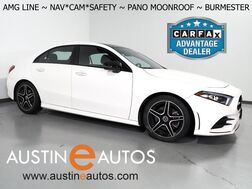 2019_Mercedes-Benz_A-Class A 220 Sedan_*AMG LINE, PREMIUM PKG, NAVIGATION, SAFETY ALERTS, BACKUP-CAMERA, COLOR TOUCHSCREEN, PANORAMA MOONROOF, HEATED SEATS, KEYLESS GO, BURMESTER AUDIO, WIRELESS CHARING, APPLE CARPLAY_ Round Rock TX