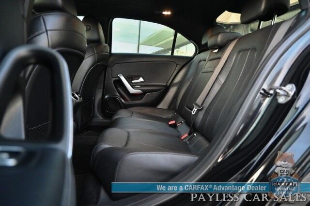 2019 Mercedes-Benz A220 / AWD / Premium Pkg / Power & Heated Leather Seats / Navigation / Sunroof / Lane Departure & Blind Spot Alert / Apple CarPlay & Android Auto / Back Up Camera / Keyless Entry & Start / Power Folding Mirrors / 34 MPG Anchorage AK 2019 Mercedes-Benz A220 / AWD / Premium Pkg / Power & Heated Leather Seats / Navigation / Sunroof / Lane Departure & Blind Spot Alert / Apple CarPlay & Android Auto / Back Up Camera / Keyless Entry & Start / Power Folding Mirrors / 34 MPG Anchorage AK
