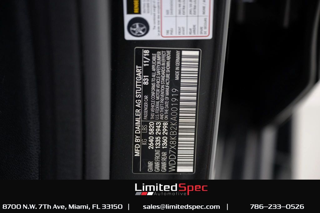 2019 Mercedes-Benz AMG GT S Miami FL