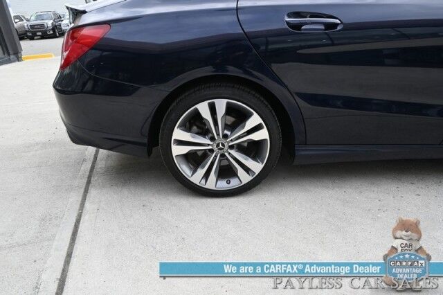 2019 Mercedes-Benz CLA 250 / AWD / Premium Pkg / Power & Heated Leather Seats / Panoramic Sunroof / Blind Spot Alert / Bluetooth / Backup Camera / Cruise Control / Keyless Entry & Start / Alloy Wheels / 32 MPG / Low Miles Anchorage AK