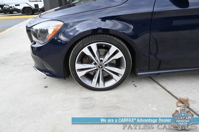 2019 Mercedes-Benz CLA 250 / AWD / Premium Pkg / Power & Heated Leather Seats / Panoramic Sunroof / Blind Spot Alert / Bluetooth / Backup Camera / Cruise Control / Keyless Entry & Start / Alloy Wheels / 32 MPG / Low Miles Anchorage AK