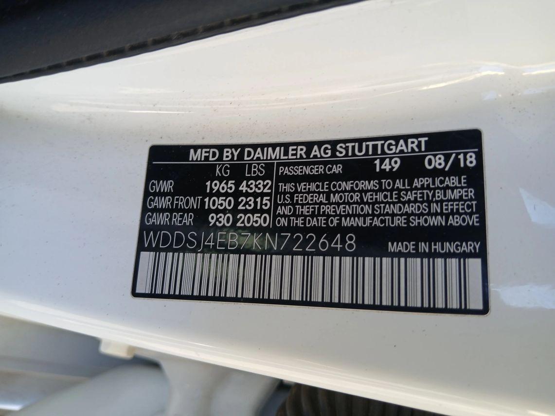 2019 Mercedes-Benz CLA CLA 250 Coupe 4D Maitland FL