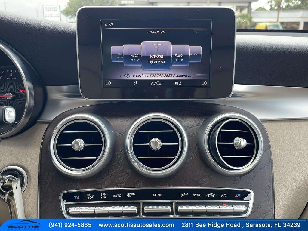 2019 Mercedes-Benz GLC GLC 300~AUTO START/STOP~BLUETOOTH~BRAKING ASSIST~CHROME ROOF RAILS~CRASH SENSORS~DRIVER ASSISTANCE PACKAGE~HEATED SEATS~LEATHER SEATS~MEMORIZED SEAT SETTINGS~PANORAMIC MOONROOF / SUNROOF~PREMIUM SOUND SYSTEM~REMOTE ENGINE START~Wi-Fi COMPATIBLE Sarasota FL