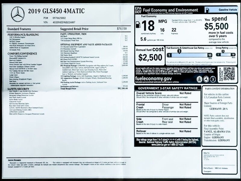 2019 Mercedes-Benz GLS 450 4MATIC Arlington VA