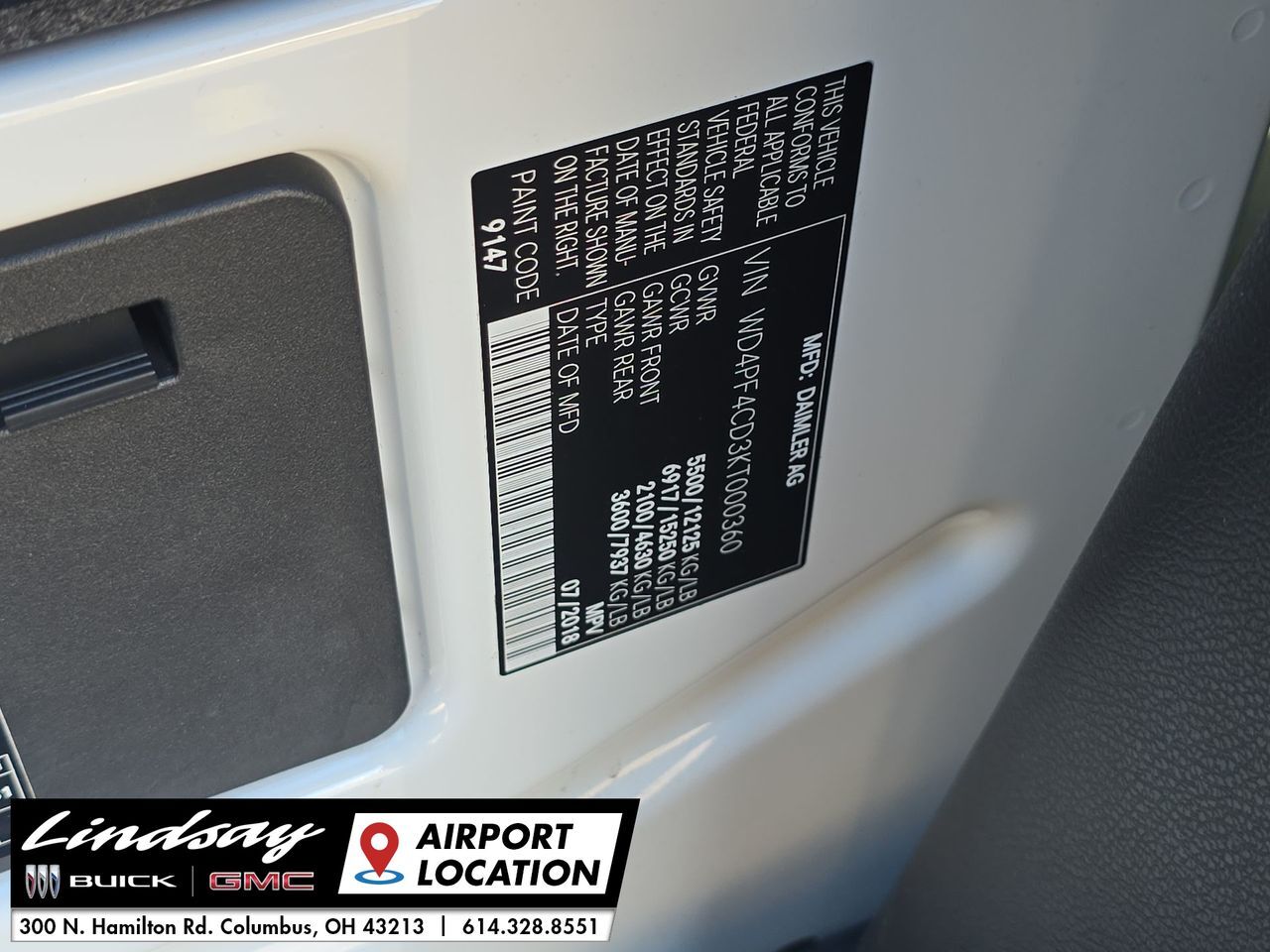 2019 Mercedes-Benz Sprinter 4500 Cargo Van 170 in. WB Columbus OH