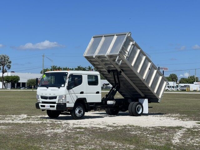 2019 Mitsubishi Fuso FE160 GAS Crew Cab 14&apos; Aluminum Landscape Dump Truck Homestead FL