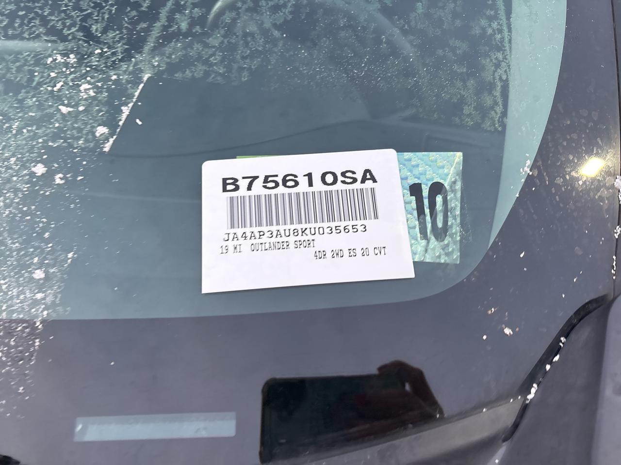 2019 Mitsubishi Outlander Sport 2.0 ES Hagerstown MD