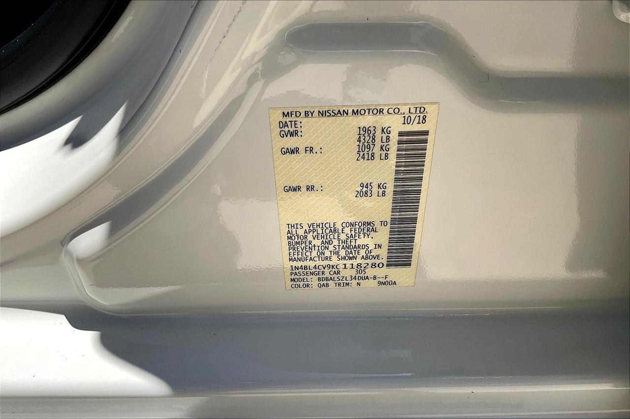 2019 NISSAN ALTIMA SR Houston TX