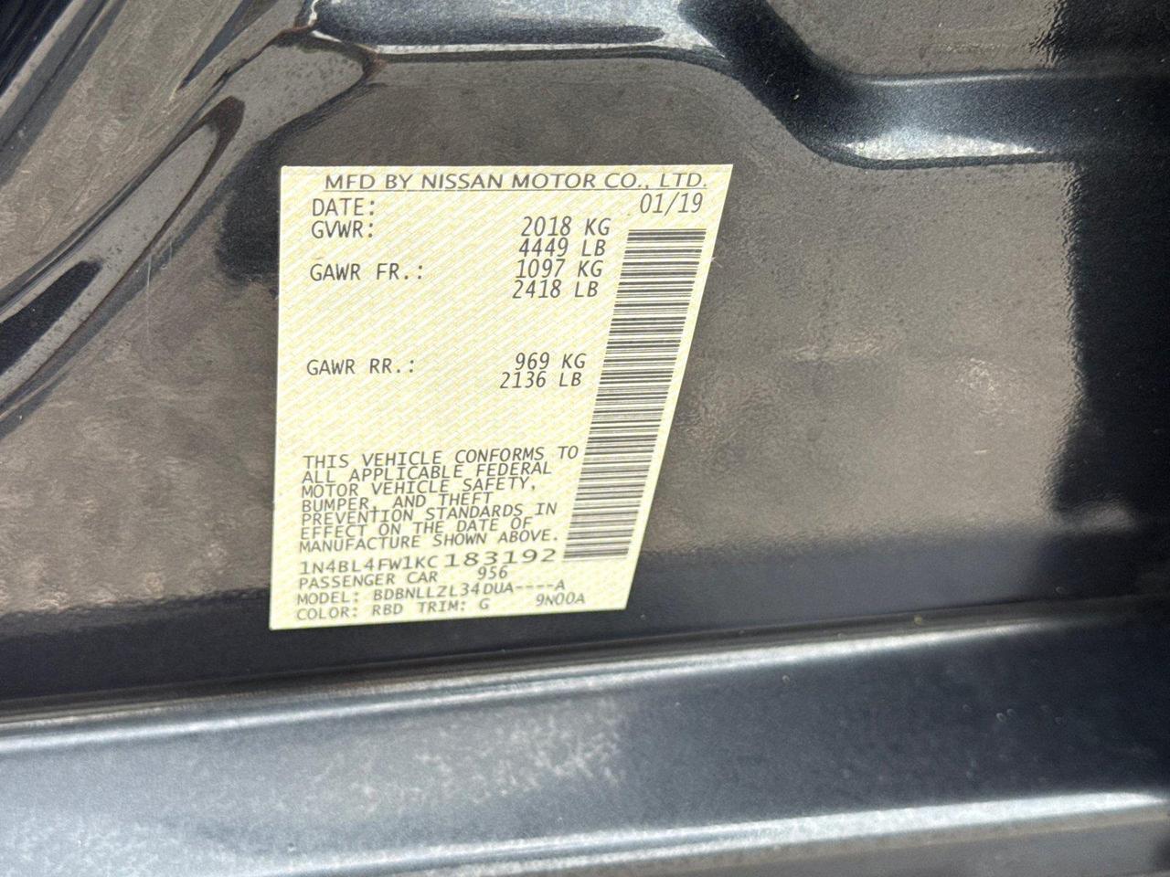 2019 Nissan Altima 2.5 Platinum Hagerstown MD
