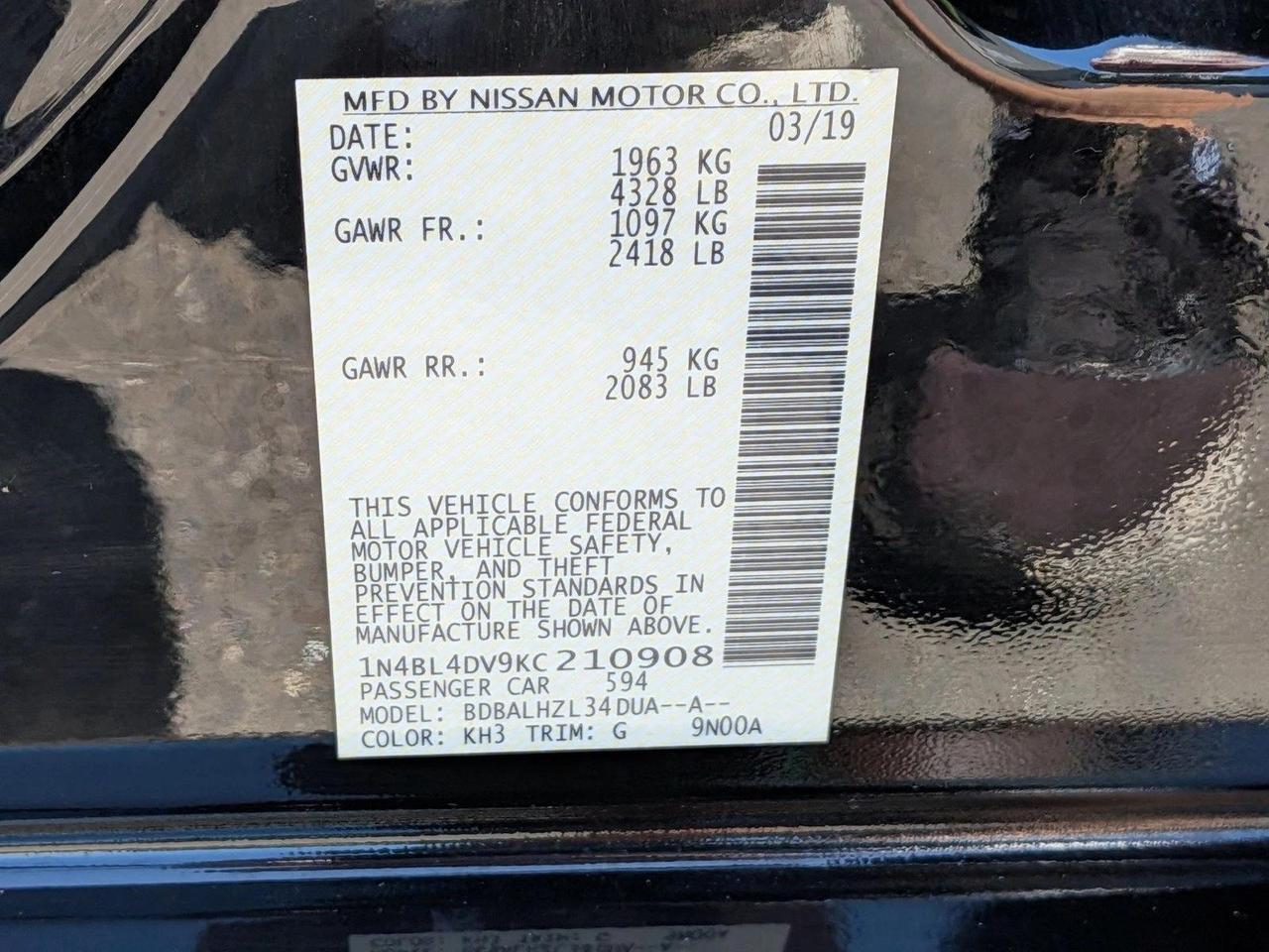 2019 Nissan Altima 2.5 SV Roseville CA