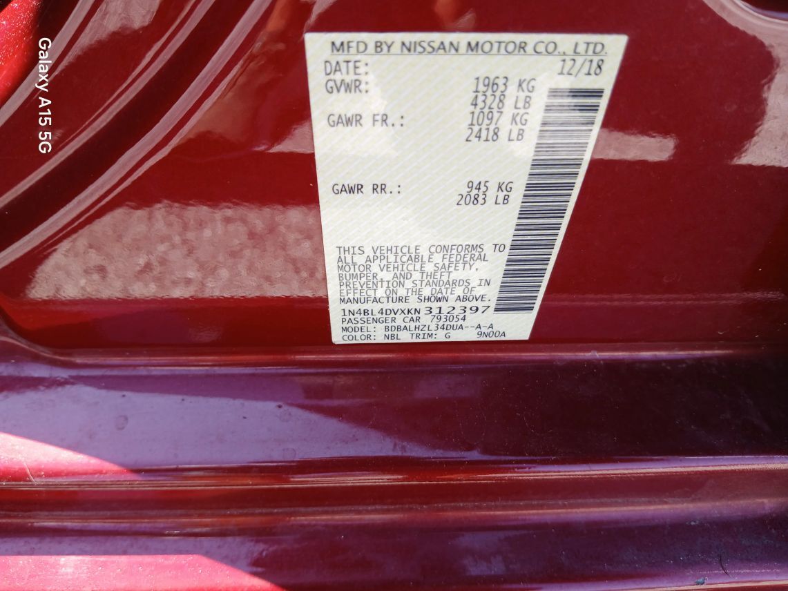 2019 Nissan Altima 2.5 SV Sedan 4D Maitland FL