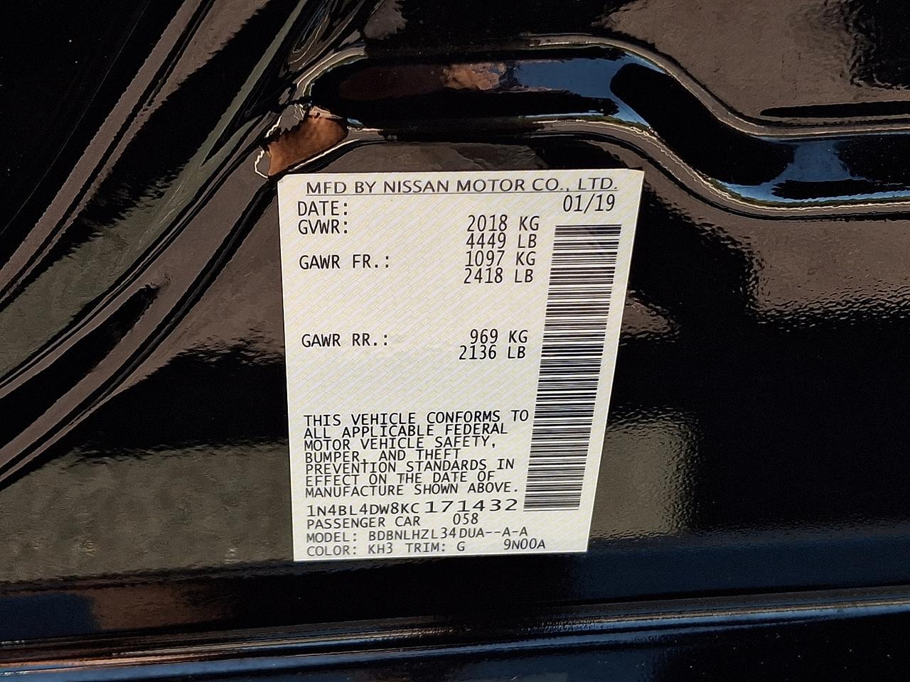 2019 Nissan Altima 2.5 SV Vineland NJ