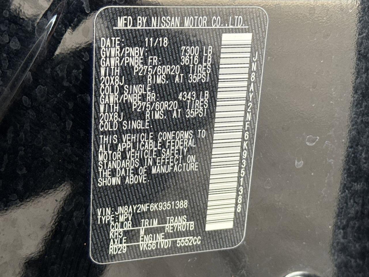 2019 Nissan Armada Platinum San Antonio TX