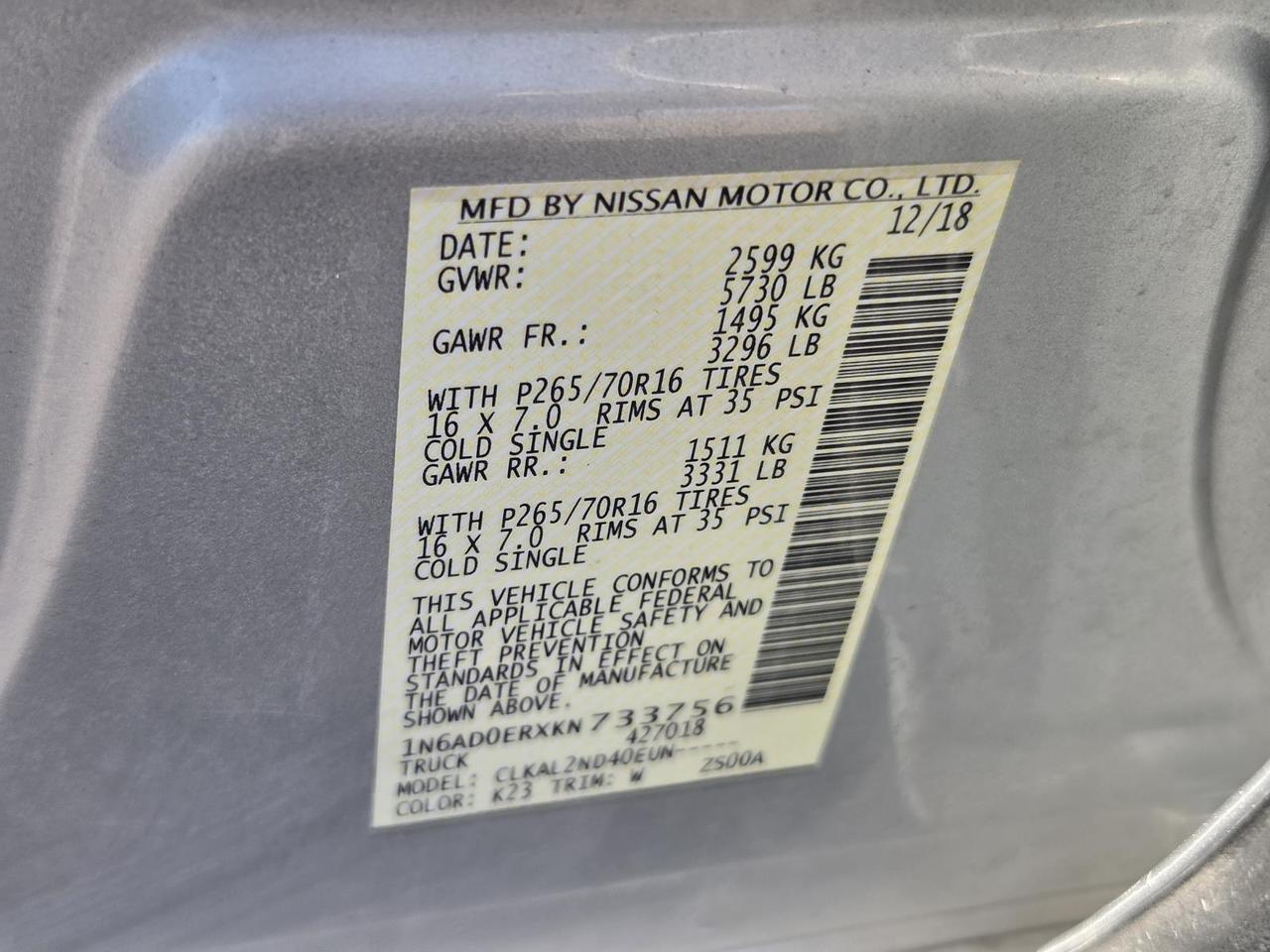 2019 Nissan Frontier Crew Cab 4x2 SV Auto Beeville TX