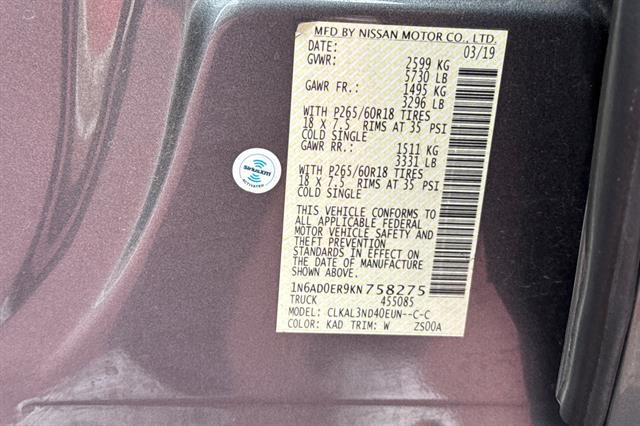 2019 Nissan Frontier SL San Luis Obispo CA