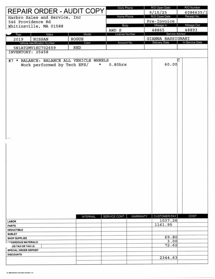 2019 Nissan Rogue S - LOW MILES Webster MA