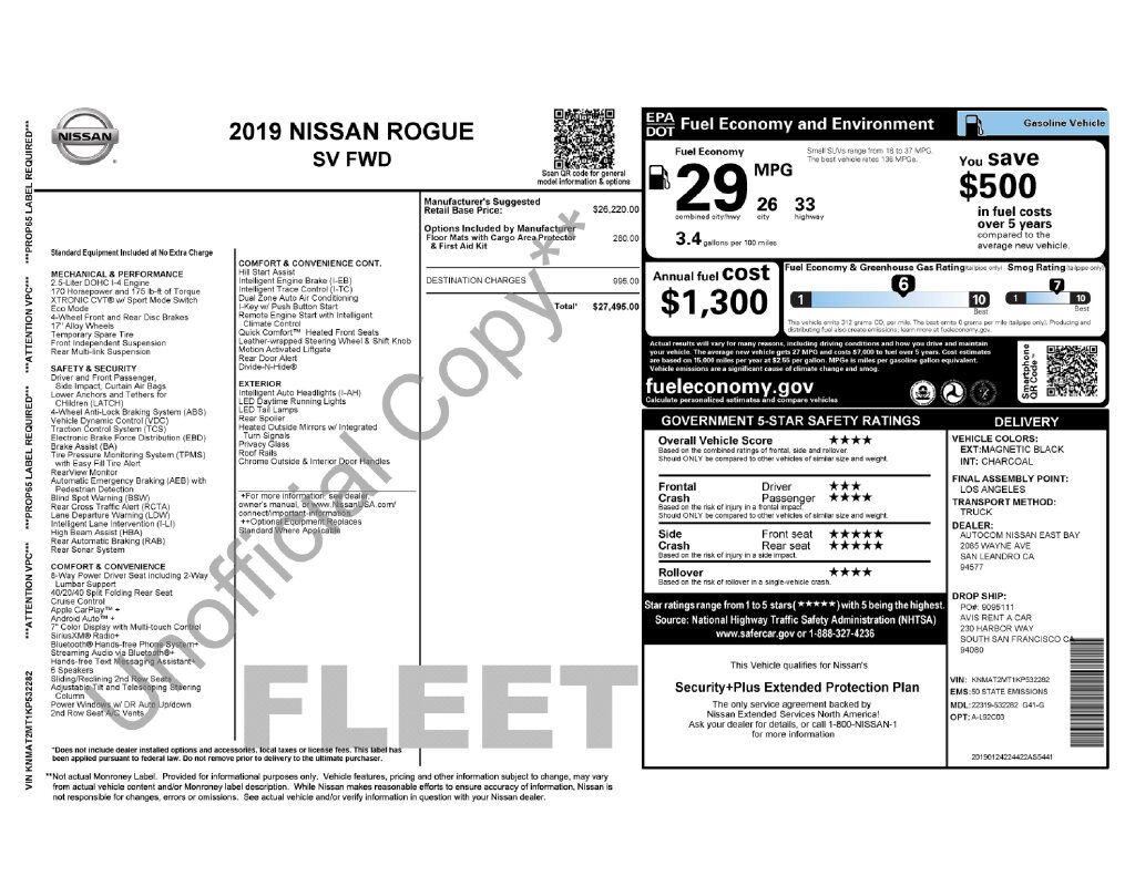 2019 Nissan Rogue SV OR