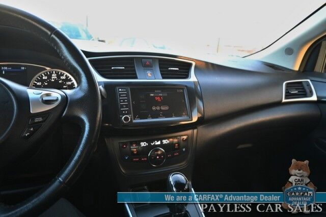 2019 Nissan Sentra SV / Automatic / Power Locks, Windows & Mirrors / Dual Climate Control / Apple CarPlay & Android Auto / Cruise Control / Bluetooth / Keyless Entry & Start / Back Up Camera / Aluminum Wheels Anchorage AK