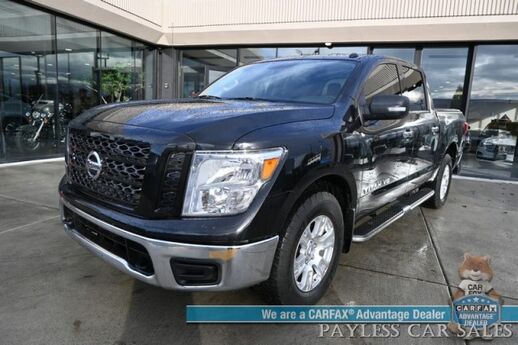 2019 Nissan Titan SV / 4X4 / Crew Cab / 5.6L V8 / Power Mirrors, Windows & Locks / Apple CarPlay & Android Auto / Backup Camera / Cruise Control / Keyless Entry & Start / Bed Liner / Tonneau Cover / Tow Pkg Anchorage AK