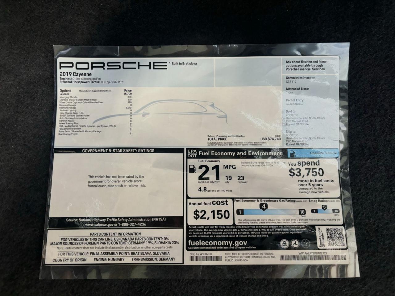 2019 Porsche Cayenne