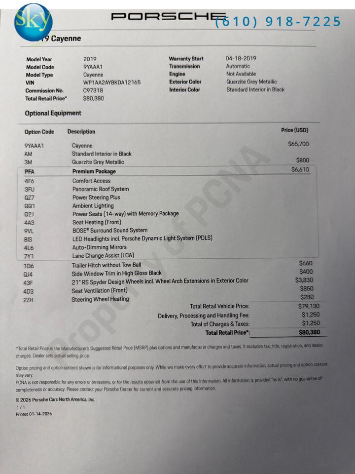 2019 Porsche Cayenne AWD West Chester PA