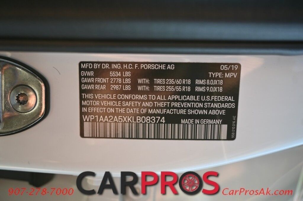 2019 Porsche Macan 2.0L Turbocharged - Premium Pkg Plus - AWD - Leather Heated/Cooled Seats - 2nd Row Heated Seats - Pano Moonroof - 360&Acirc;&deg; Surround/Backup Camera - NAV - Burmester Surround Sound - Bluetooth - LED Headlights - 1 Owner - LOW MILES Anchorage AK