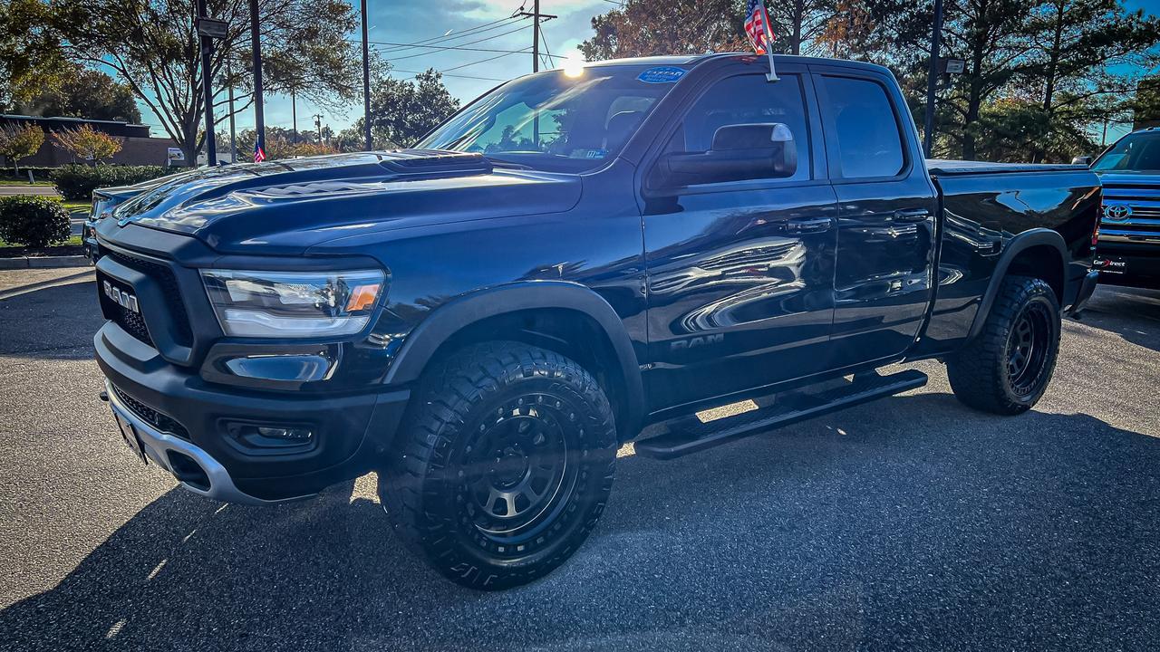 2019 RAM 1500 REBEL 4X4, BACKUP CAMERA, BLUETOOTH, PARKING SENSORS, AND CARFAX ONE OWNER