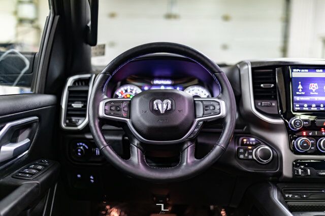 2019 Ram 1500 4x4 Crew Cab Big Horn Nav Roof BCam Red Deer AB