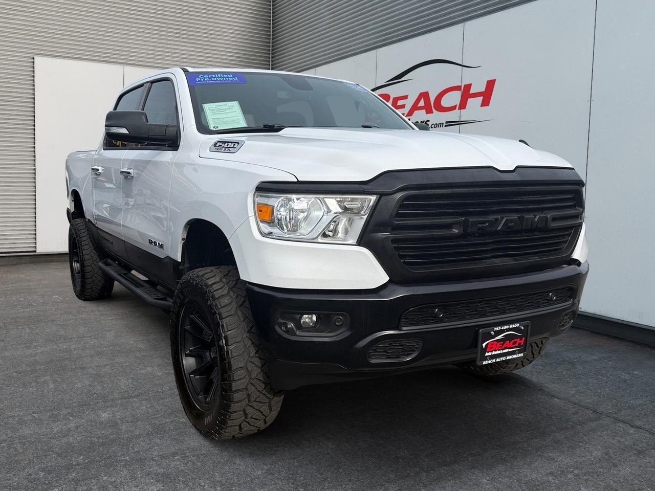 2019 Ram 1500 Big Horn/Lone Star, HEATED SEATS, SLIDING REAR WINDOW, BLUETOOTH, TOW PACKAGE, RUNNING BOARDS, POWER AND HEATED MIRRORS, BACKUP CAMERA, REMOTE START, APPLE CARPLAY/ANDROID AUTO, COME AND TEST DRIVE THIS RAM 1500 TODAY! Norfolk VA