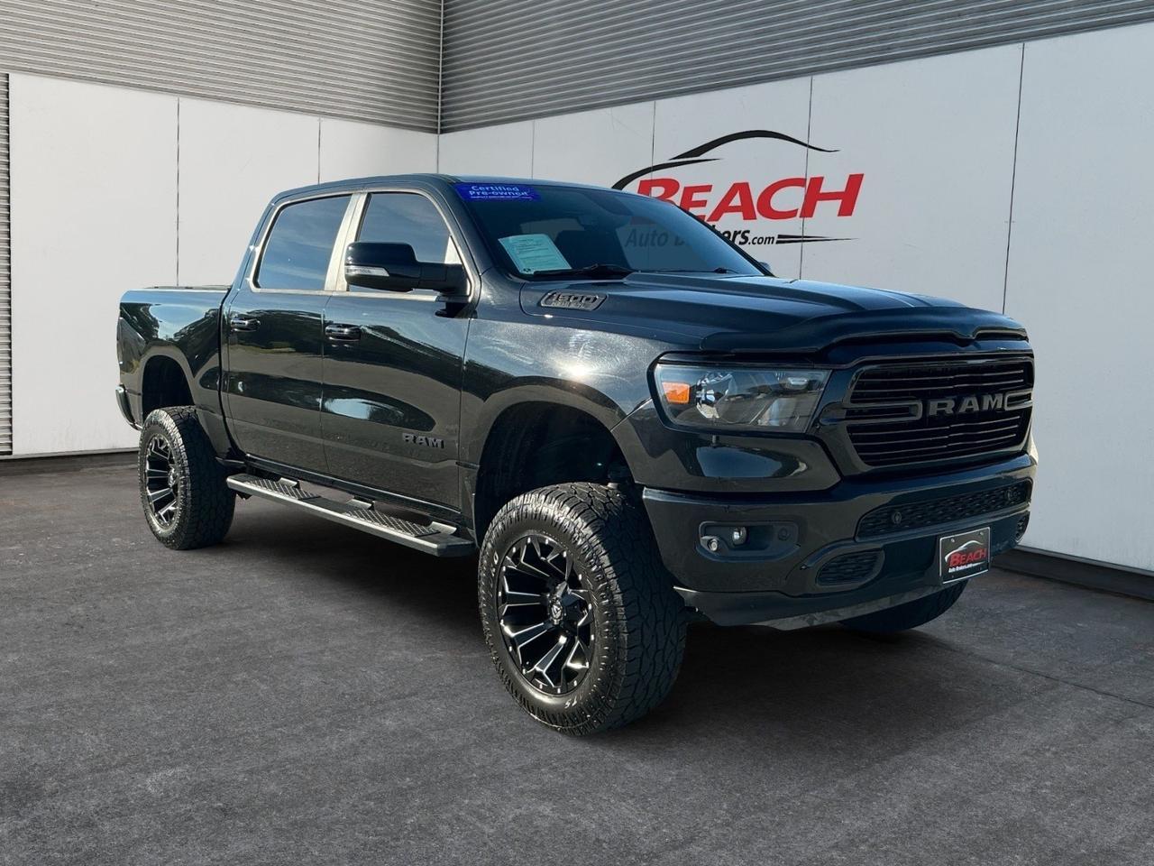 2019 Ram 1500 Big Horn/Lone Star, UNIVERSAL GARAGE DOOR OPENER, APPLE CARPLAY/ANDROID AUTO, HEATED SEATS, HEATED STEERING WHEEL, TONNEAU COVER, RUNNING BOARDS, TOW PACKAGE, BED LINER, POWER SLIDING REAR WINDOW, BACKUP CAMERA, POWER/HEATED MIRRORS, CLEAN CARFAX!
