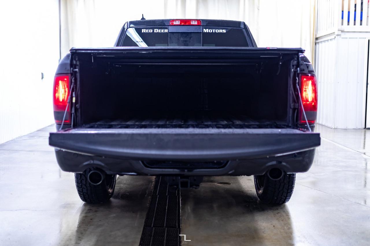 2019 Ram 1500 Classic 4x4 Crew Cab Black Package EcoDiesel Leather Roof Nav Red Deer AB